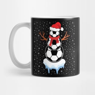 Funny Christmas Soccer Balls Santa Snowman Mug